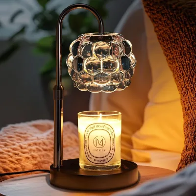 Electric Glass Spherical Aromatic Fragrance Home Decoration Lamp Adjustable Brightness Wax Melt Lamp