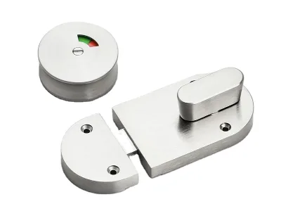 Hot Sale Modern Zinc Alloy Satin Finish Toilet Partition Door Vacancy Lock Indicator with Easy Installation for Public Toilets