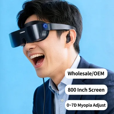 Personal Video Cinema Glasses Wearable Display for Private Movie Streaming Immersive 3D Viewing with HDMI Type-C Connection