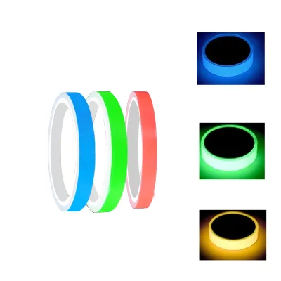 Glow in the Dark Safety Tape, Photoluminescent Self Adhesive Marking Tape for Emergency Exit Routes, Stairs, Walls and Floors