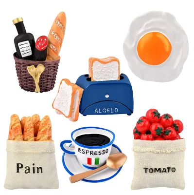 Creative Natural Food Shaped Magnets for Refrigerator Decor Cute 3D Resin Fridge Magnets