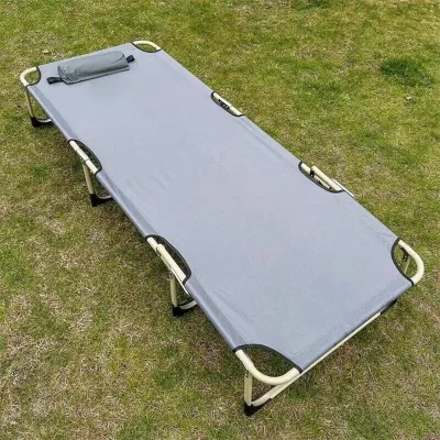 Model M01040 Portable Foldable Camping Bed with Mattress Modern Steel Frame for Kitchen Use