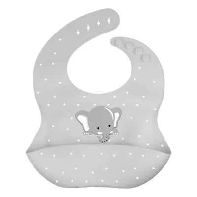 Custom Toddler Feeding Waterproof Silicon Infant Drool Silicone Baby Bib With Crumb Catcher