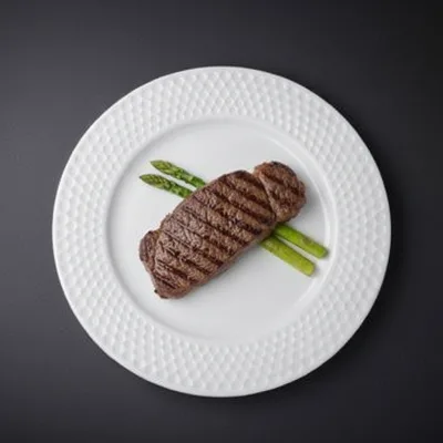Modern Minimalist Embossed Porcelain Plates Microwave Safe Multi Purpose for Steak Pasta Wedding Party Home Table Decor