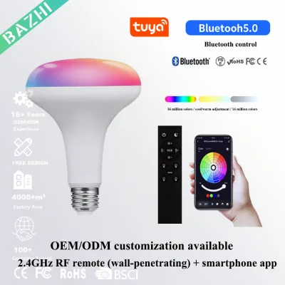 Smart LED Bulb E27 9W RGBCW WiFi Dimmable Color Changing Light for Home Bedroom Living Room Alexa Google Voice Control