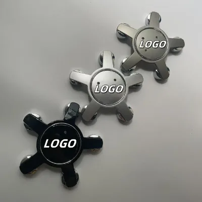 FUXINGTAI Suitable for Audi Five-claw Wheel Hub Cover A4L//A5/A6L Black Five-claw Car Tire Center logo Cover 135mm
