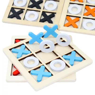 Hot Selling XO Table Toy Classical Family Children Wooden Puzzle Board Tic Tac Toe Game
