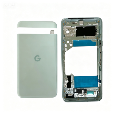 New Middle Frame Bezel Housing Back Glass Cover Replacement for Google Pixel 8 Mobile Phone Housing