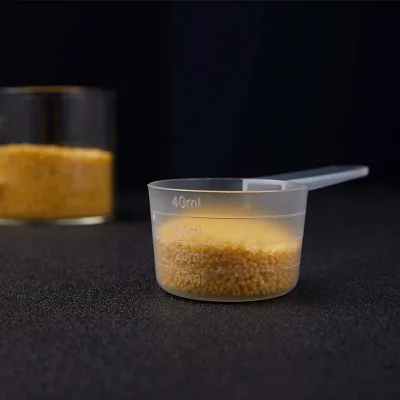 30ml/40ml/50ml/60ml/70ml White Transparent Round Scoops Plastic Measuring Spoon Scoop for Milk Powder Tea Salt