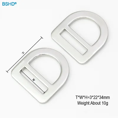 Silver Metal Safety D Ring High Tensile Stamped Steel/Alloy Double D-rings for Safety Harness Accessories