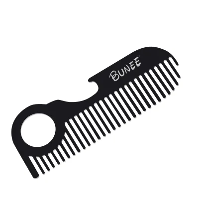 Custom logo Professional Salon Barber Black Stainless Steel Heat Resistant Hair Combs Multi-purpose Hair Styling Products
