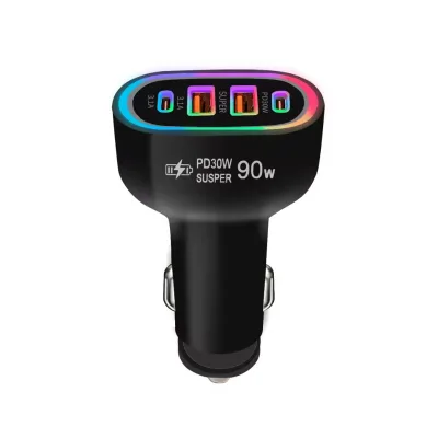 USB Type-C Car Charger Mobile Charger for Car Fireproof Material Car Fast Charger for Mobile Phone for Samsung