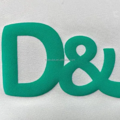 New Hot Sale Soft Rubber Silicone Heat Transfer Printed 3D Puff Print Transfer Clothes Stickers