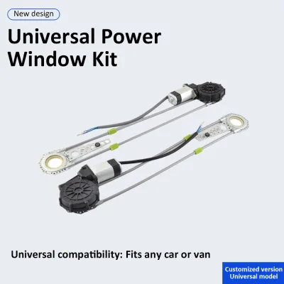 DLS-PW201 2 Door Power Window Kit Complete Electric Window Regulator Set for Car Truck SUV Manual to Electric Window Upgrade
