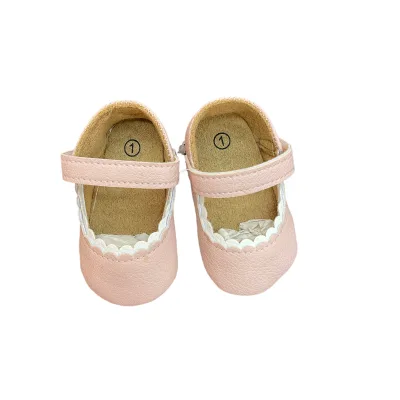 FluorescentSand Wholesale Sparkling Lace Adjustable Hoop Loop Girls Princess Shoes for Wedding Flower Girl Dresses
