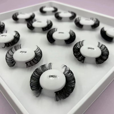 Russian Strip Lashes Winged Style Full Strip Eyelashes D Curl Faux Mink Lashes Cruelty Free Lash Vendor