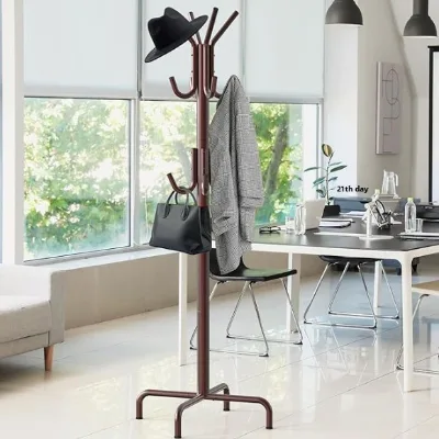 Luxury Floor-Standing Coat Rack Simple Vertical Rental House Clothes Hanging Rod Accessible for Cross-Border Household Bedroom