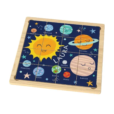 Wooden Space Puzzle Toy Children's Puzzle Space Series Puzzle Educational Toy