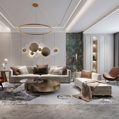 AJJ-DJ175 Furniture Designer High-end Furniture Supplier Luxury Villa Project Bedroom and Living Room Furniture Sets