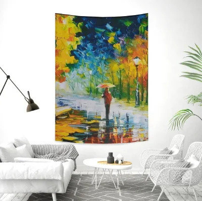 Custom 3D Printed Hippie Tapestry Aubusson Design Wall Hangings Carpet Woven Techniques