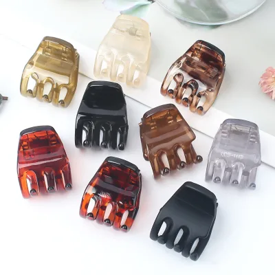 Wholesale Trendy 3cm Mini Hair Claw Plastic Clip for Women Girls Small Grip for High Ponytail Half up Back to School Hairstyles