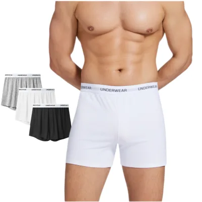 Plus Size Breathable Cotton Underwear Mens Loose Fit Mid-Waist Briefs Boxer for Wholesale