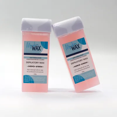 High Quality Depilatory Hair Removal Painless Sticky Roll on Wax Cartridge 100g OEM ODM Accepted 15 Flavors Low Melting Point