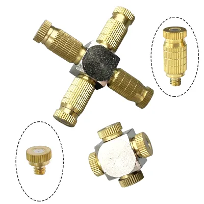 Brass Nickle High Pressure Mist Nozzle Low Pressure Anti-drop Jet Spray Misting Spray Nozzle 10/24'' for Fog System