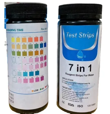 CE and ISO Approved 7 Ways Pool ph test Strips Aquarium Water test Strips with High Quality