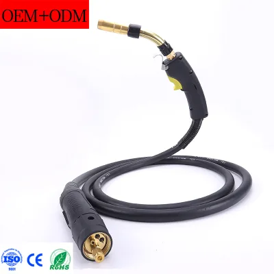 Manufacturer Direct Sale BN200 American Type MIG/MAG Welding Torch 200A 60% Duty Cycle Air Cooled Copper Plated 3M Cable