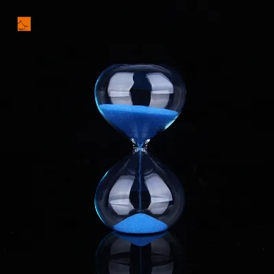 ALEO Hot Sale Classic 2min BLUE Sand Hour Glass Crystal Hourglass 3min 5min 10min Sand Timer Stands with logo Without logo