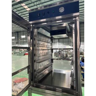 Front and Back Doors Opened Warmer Hot Box Food Warmer Food Holding Cabinet Commercial Electric Hot Food Warmer Carts