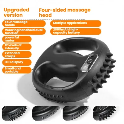 Type-c Rechargeable Handheld Body Massager Shaping Weight Loss Fat Burning Machine 12 Speed Vibration Adbomen Fascia Ring