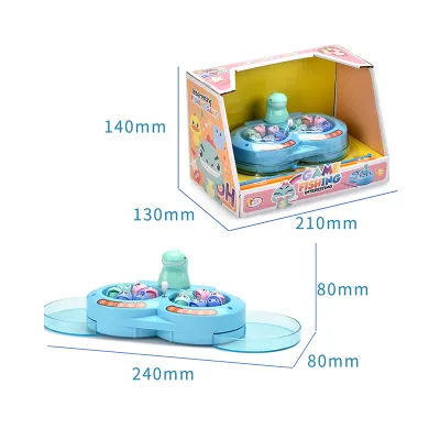 Bemay Toy Eco-friendly Plastic ABS Game Fishing Plate Net Playing Set with 9 Floating Fish for 2-4 Year Old Unisex Kids