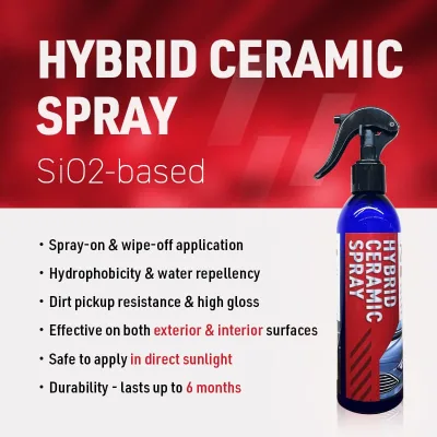 Sopami Hybrid Ceramic Car Coating Spray Quick Effect Water-Based for Exterior & Interior Surfaces 3-4 Cars Coverage