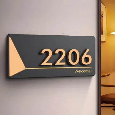 Wholesale IP65 Stainless Steel Led Modern Backlit House Address Numbers Solar Number Sign