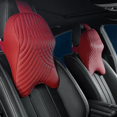 High Quality PU Leather Car Seat Headrest Pillow Headrest Neck Support Neck Headrest for Adutlts