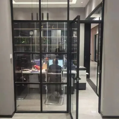 Luxury Interior Slim Casement and Swing Door New Type Aluminum Alloy Decoration Craft with Finished Surface
