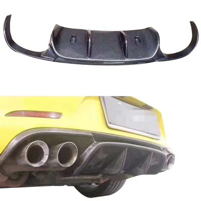 V Style Carbon Fiber Rear Diffuser for Porsche  911  991.1 Carrera Carbon Fiber Rear Bumper Diffuser Lip