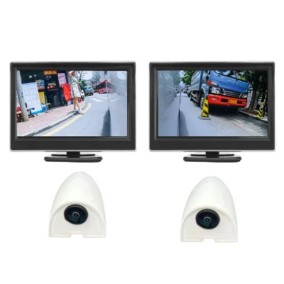 5-Inch IPS AHD Monitor Left and Right Side View Blind Spot Car Camera 1080P Waterproof IP68 Reverse Parking Assistance Camera