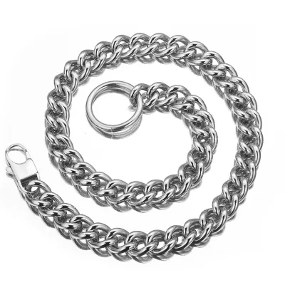 9MM Wide Stainless Steel Twisted Chain Thick Chain, Titanium Steel Personality European and American Bib Chain Hip Hop Jewelry