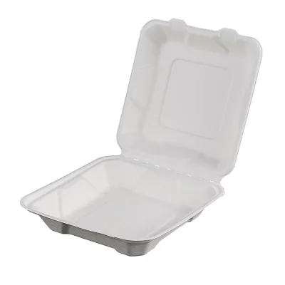 Renewable Cornstarch Material Biodegradable Sugarcane Bagasse Box Disposable Eco Friendly Food Container