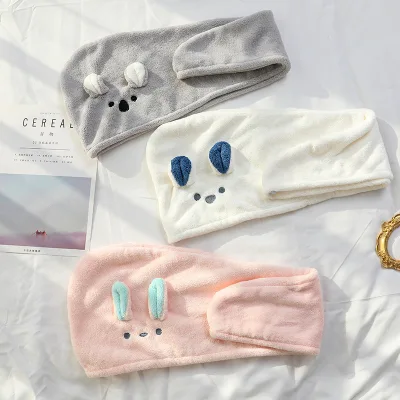 Luxury White Hotel Beauty Soft Super Absorbent Dry New Fluffy Custom logo Microfiber Hair Towel Wrap Women Lady