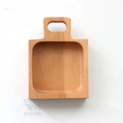 Wood Serving Tray Wood Food Dish with Handle for Serving Bread Cheese Appetizers