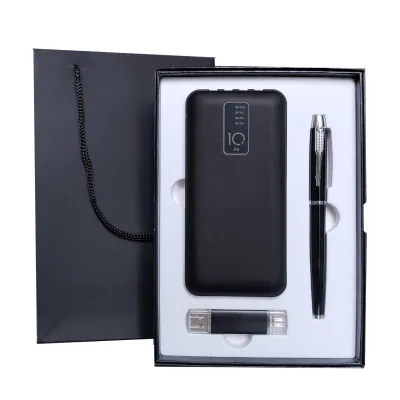 2024 OEM Custom logo Corporate Gift Set Luxury Business Power Bank Gift Sets for Christmas and New Year