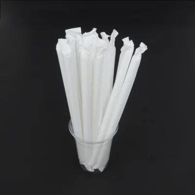 Wholesale Custom Biodegradable Bubble Tea Straws 100 White Disposables