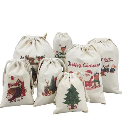 Manufacturer Custom OEM Cotton Canvas Drawstring Gift Jewelry Custom Printing