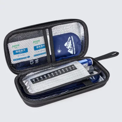 Hot Selling Insulin Cooler EVA Case Bag Zipper Simple Design Water Resistant for Diabetic Patients Travel Portable Ampule
