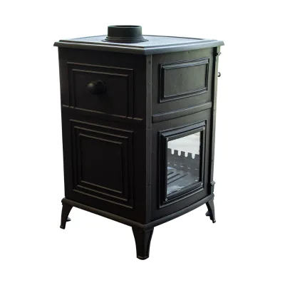 New Design Cast Iron Wood Burning Stove with Oven Garage & Shed