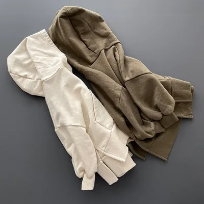 Korean INS Cotton Baby Clothes Long Sleeve Hoodies Boutique Baby Plain Sweaters High Quality Boy's Kids Toddler T Shirt